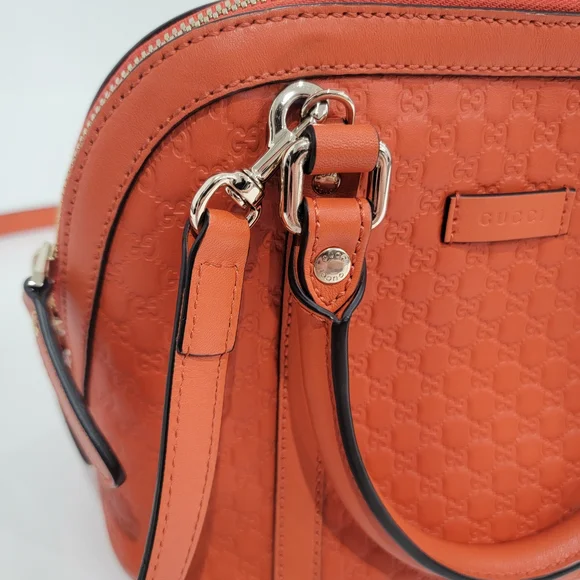 Gucci Mini Microguccissima Dome Orange Bag - Picture 3 of 12